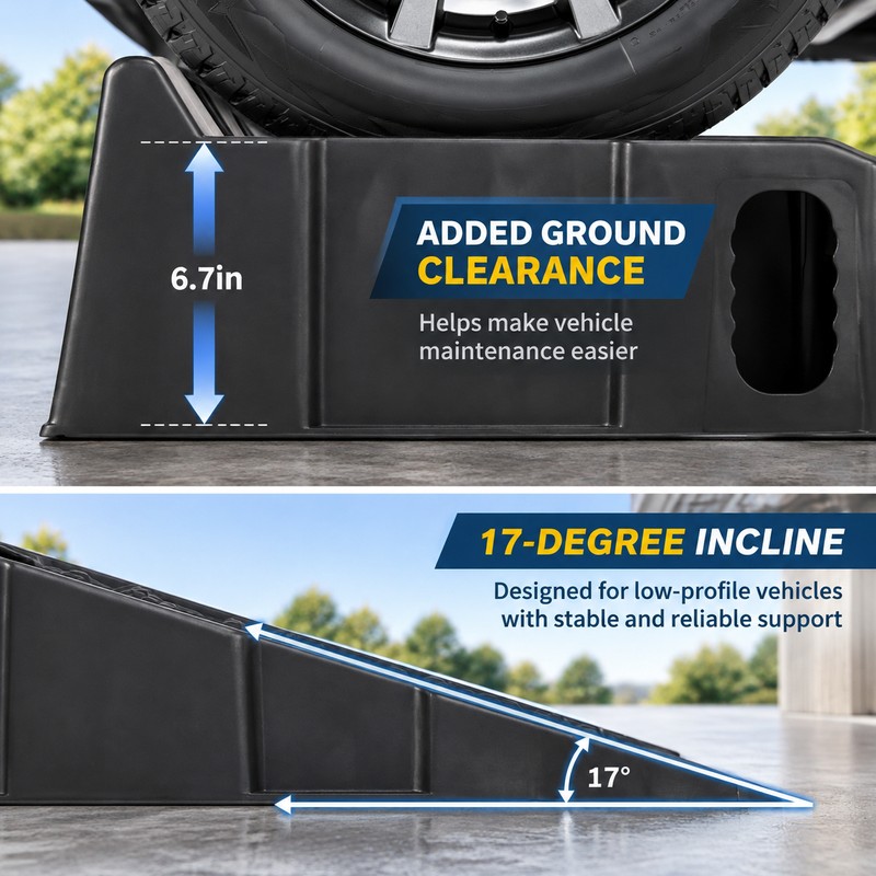 2 Pack 12,000 LB Heavy Duty Vehicle Ramps for Cars