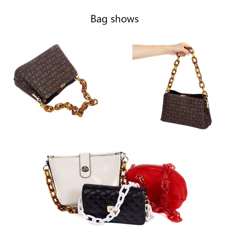 Xiazw 58 cm Adjustable Acrylic Chain Bag Chain Purse Strap