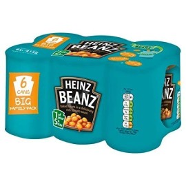 beans Heinz Beanz Baked Beans in Tomato Sauce 2.44 oz Pack of 6 No Artificial Addit...
