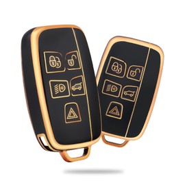 OFFCURVE Car Key Case, Key Cover, Key Cover, Protective Cover, Suitable for Land Rover Defender Discovery Freelander Range Rover Sport Evoque Velar Jaguar XE XF XJ F-Pace F-Type