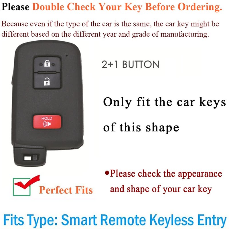 SANRILY Leather Key Fob Cover for Toyota 4runner 2021 Tacoma