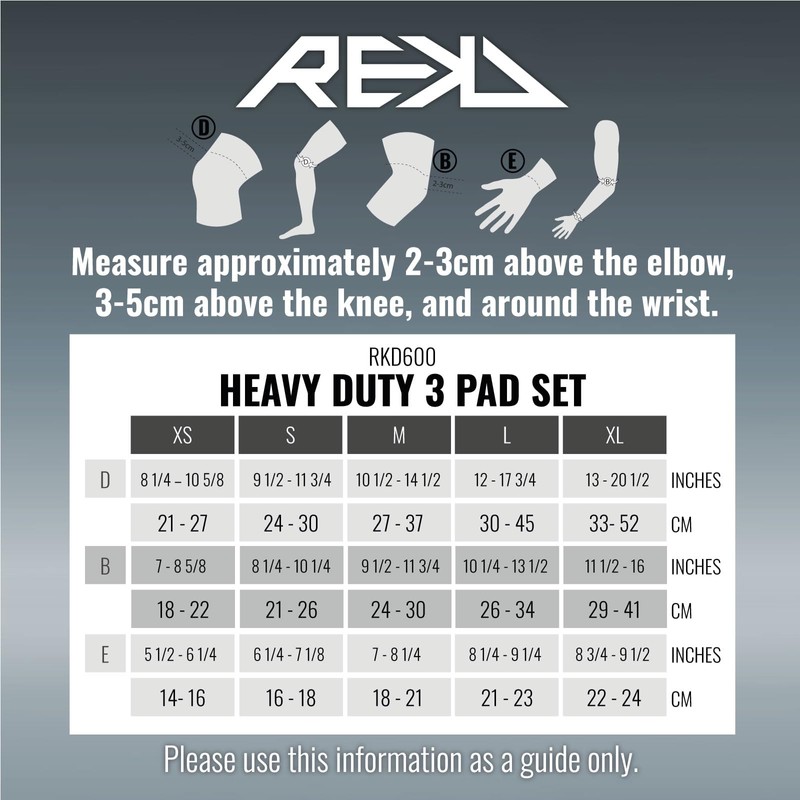 REKD Adult Unisex Protector Accessories Heavy Duty Triple Pad Set,