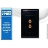 Unique Products Online Black Speaker Wall Plate 2 Post for