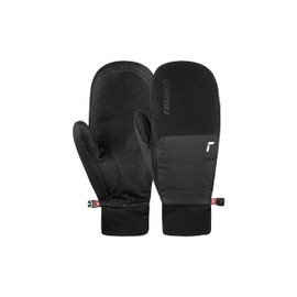 Reusch Unisex Kavik Smartphone Compatible Mitten Extra Warm, Windproof and Breathable Winter Glove, Black/silver