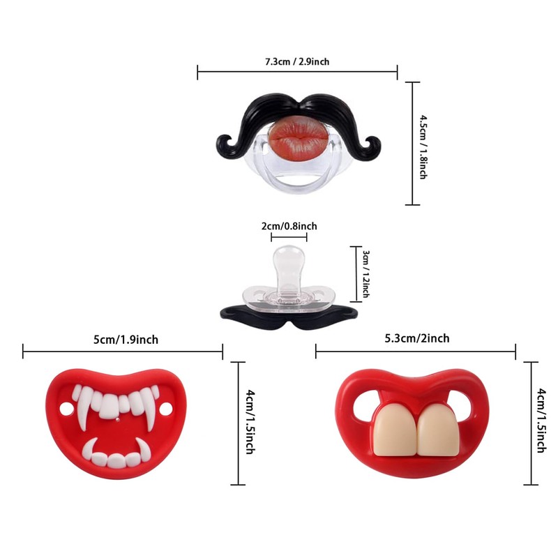 Funny Pacifiers for Babies, Newborn Pacifier 0-6-12-18 Months, Infants Pcifiers