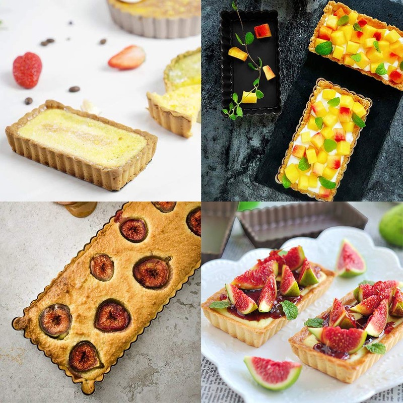 Gutsdoor Mini Tart Pan Square with Removable Bottom Nonstick Quiche