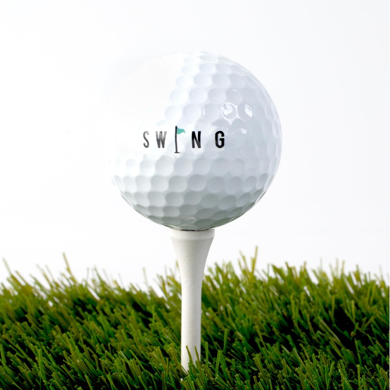 Green Swing 70mm White & Green Bamboo Golf Tees 30pcs