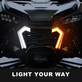 SAUTVS LED Turn Signal Fang Lights for Honda Talon 1000, Front Grille Accent Lights Signature Grill Lamps for Honda Talon 1000R 1000X 1000X-4 2022-2025 Accessories(2PCS)