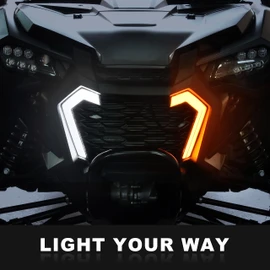 SAUTVS LED Turn Signal Fang Lights for Honda Talon 1000, Front Grille Accent Lights Signature Grill Lamps for Honda Talon 1000R 1000X 1000X-4 2022-2025 Accessories(2PCS)