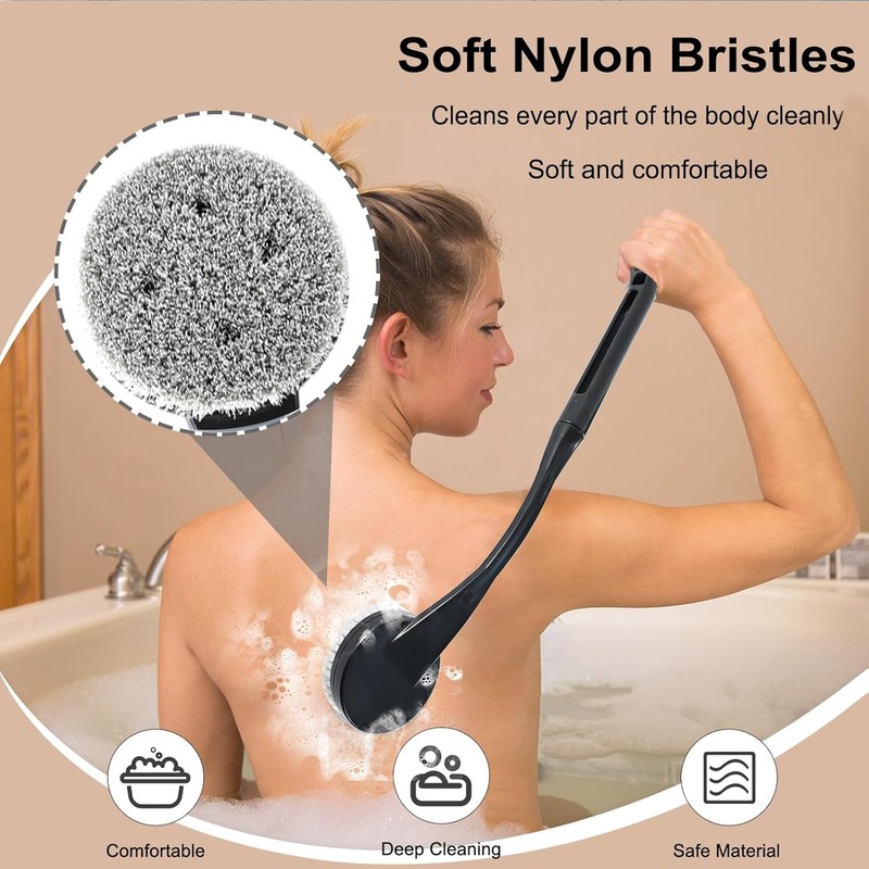 Back Scrubber for Shower,20.5" Bath Brush Long Handle for Shower