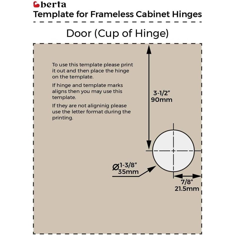 Berta 2-Pack Full Overlay Frameless Soft Closing European Hinges, 3D