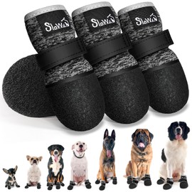 SlowTon Zapatos para Perros, Transpirable Calcetines Botas de Perro para Verano Resistentes al Calor Invierno Nieve, Impermeable Antideslizante para Perro Grande Mediano Pequeño, para Pasear y Caminar