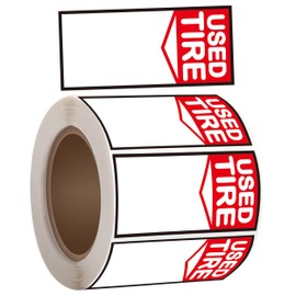 Used Tire Label Price Stickers & Shop Inventory Tags for Wheels - 2 3/4 x 6 InchTire Sale Roll Stickers for Auto Tire Repair Retail Shop 250 Pcs (red)