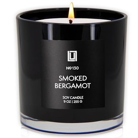 Lulu Candles | Smoked Bergamot | Smells Smokey and Citrusy | Luxury Scented Soy Jar Candle | Hand Poured in The USA | Highly Scented Long Lasting (9 Oz.)
