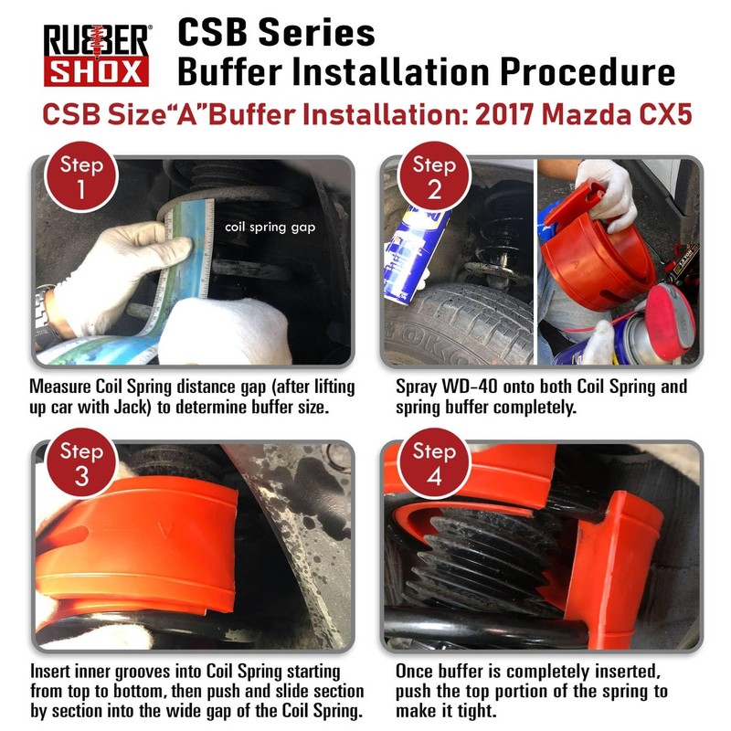 U.S. RubberShox CSB Series Front-Rear Car Coil Spring Buffer Cushion/Automotive