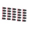 25Pcs Button Switch Mushroom Head Self Locking Push Switches with