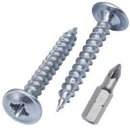 (Pack of 200 pcs) Zinc Plated Steel 3.5 x 30 mm Wood Screws, Metal Screws, Modified Truss Head, Self Tapping (200, 3.5 x 30 mm)