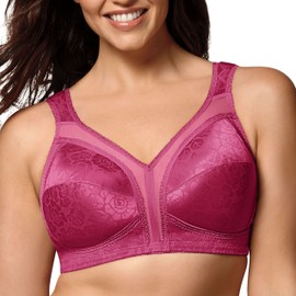 Playtex Women's Wireless Bra, Basic Signature Berry, 40DDD