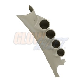 GlowShift Taupe Quad Pillar Gauge Pod Compatible with Dodge Ram Cummins 1500 2500 3500 2006-2009 - Factory Color Matched - UV Protected - ABS Plastic - Mounts (4) 2-1/16" (52mm) Gauges