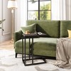 WLIVE Side Table, C Shaped End Table for Couch, Sofa