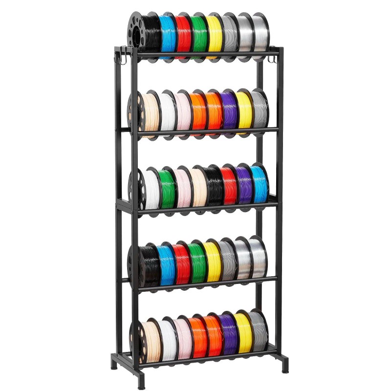5 Tier Heavy Duty 3D Printer Filament Storage Rack Accessory