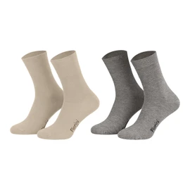 Piarini Business Socks, Suit Socks Without Elastic Top, Cotton, Men's And Women’s, Pack Of 8, Black, Blue, Charcoal Grey And Grey (Solid Colour), Various Sizes, Also Available In Plus Sizes Up To Size 50 - 4 x beige 4 x grey, size: 35-38