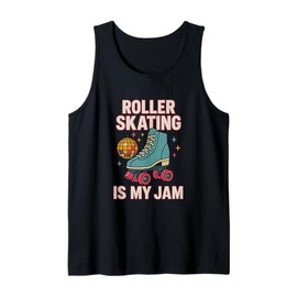 Roller Skating is My Jam Funny Retro 70s 80s Roller Disco Tank Top