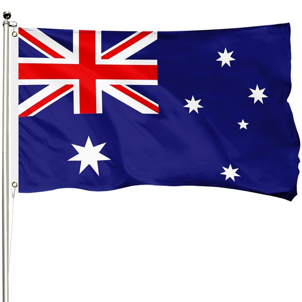 Australia Australian Flag 3x5Ft, Australia Flag 400D Reinforced Polyester with