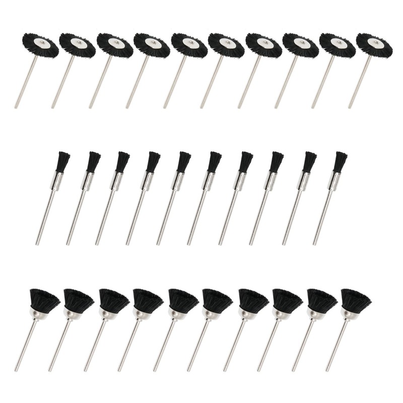 NIUPIKA Soft Nylon Bristle Brushes Cup Wire Brush Set Cleaning