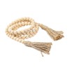 POFET 60inch Wood Bead Garland with Tassels Beads Rustic Country