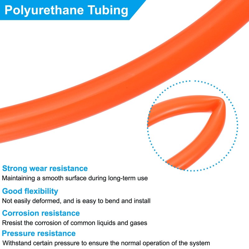 PATIKIL Pneumatic Tubing 1/4" OD 39ft, 6mm OD 4mm ID