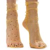 AVIAN LEGS Marigold Yellow Radiance: Women Sheer Slouch Tulle Socks