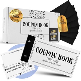 LAZARIO Coupon Book for Him, Her or Family – 30 Love Coupons Gift for Couples, Friends, Parents – 20 Ready & 10 Blank – Romantic, Fun, DIY Voucher Ideas – Birthday, Anniversary, Valentine’s Day