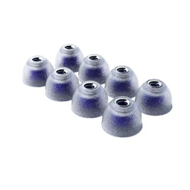 TANGZU Tang Sancai Noble Version Balanced Bore Eartips, Liquid Silicone Medical Grade Hypoallergic Ear Plugs for in-Ear Monitor, Venturi Stainless Steel Filter Zone Design IEM Ear Tips (Blue, L)