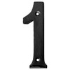 4" Solid Brass Satin Black Mailbox Address Number