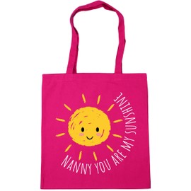 Hippowarehouse nanny you are my sunshine Tote Shopping Gym Beach Bag 42cm x38cm, 10 litres