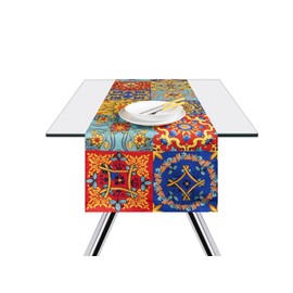 Excelsa Trinacria 100% Cotton Table Runner 140 x 45 cm
