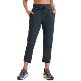 CRZ YOGA Womens Casual 7/8 Pants 25"- Lightweight Workout Outdoor Athletic Track Travel Lounge Joggers Pockets Melanite Medium