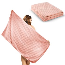 ZY Household Toalla de baño Extra Grande:33.5×59 Pulgadas Toalla de baño súper Absorbente, Secado rápido, Ligero y Adecuado para baño, natación, Playa, Camping, Gimnasio (Rosa)