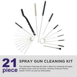 21 PCS Paint Spray Gun Cleaning Maintenance Brush Kit Nylon Mini Brushes and Needles for Tattoo Equipment HVLP Airbrush Nozzles