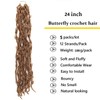 LMZIM 5 Packs 24 Inch Butterfly Crochet Hair for Black