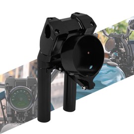 HCmotorku Motorcycle 10'' Tall Handlebar Riser Clamp with Extension Kit Fit For Harley Low Rider S 2022-up (Black)