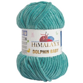 Himalaya Dolphin Baby Knitting and Crochet Yarn 100g Ball, Plush Amigurumi Yarn (Light Teal 80354)