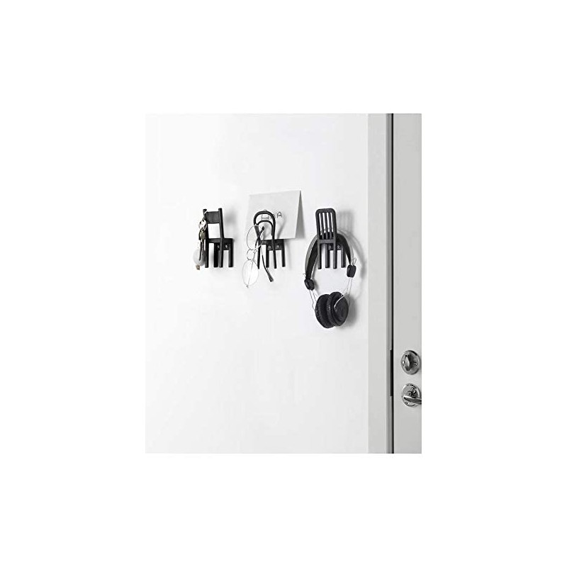 Ikea Fjantig Plastic Hook, Black, Pack of 3, Height 12