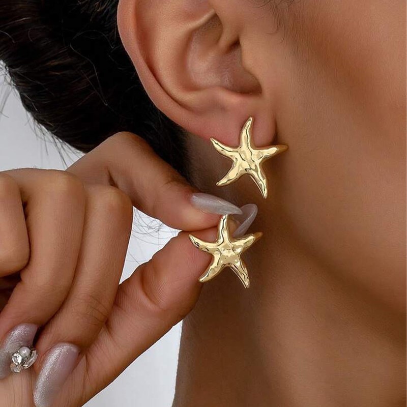 Starfish & Shell Earrings for Women - Summer Beach Jewelry,