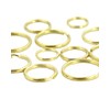 Bluemoona 10 Pcs - Brass Round Edged Keyring Keychain Split