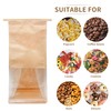 Jexila 50 Pack Small Bakery Bags with Window Reusable Cookie
