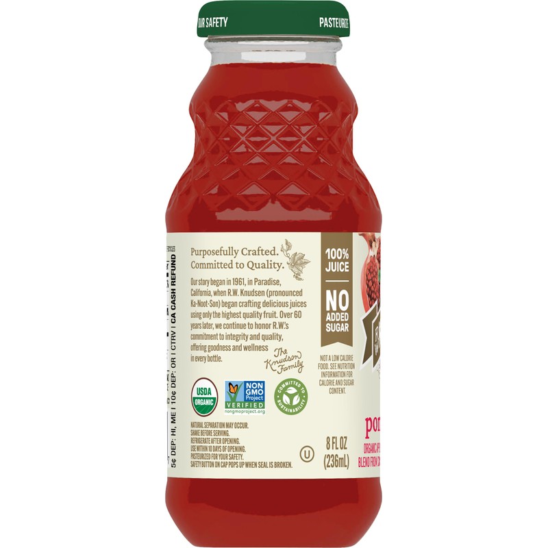 R.W. Knudsen Organic Cranberry Pomegranate Juice, 8 fl oz (12