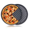 Destinymd Pizza Pan With Holes, 2 Pack Carbon Steel Perforated