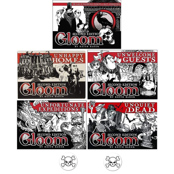 Gloom Card Game Bundle of Gloom Second Edition Plus All